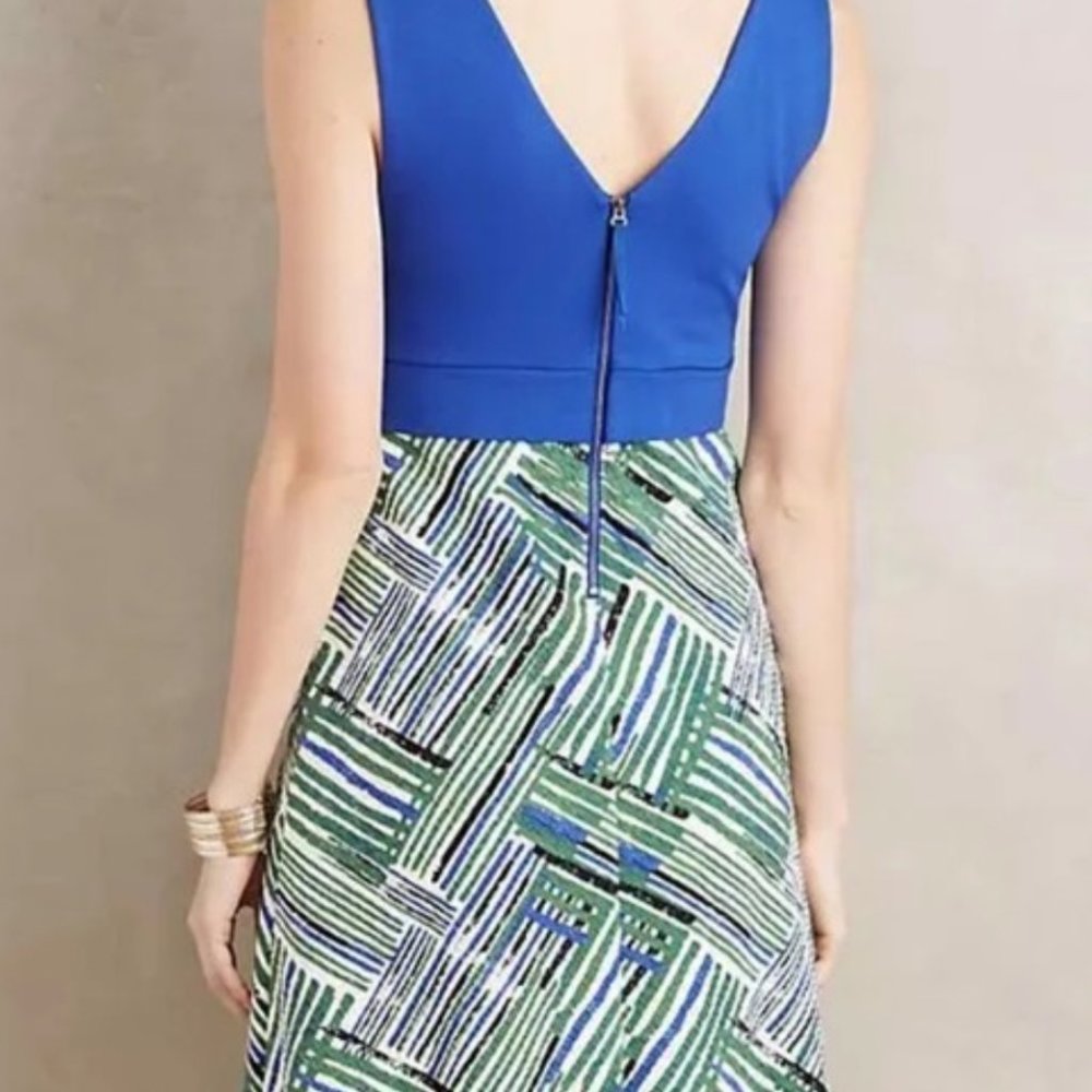 Anthropologie Blue and Green Dress - Picture 8 of 9